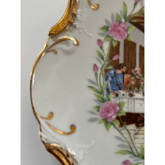 Vintage 18k Gold Trim The Last Supper 8 Inch Decorative Plate Made In Japan - Picture 4 of 6